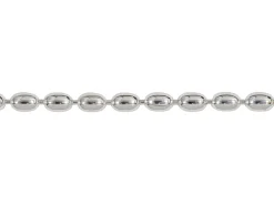 Sterling Silver Plated 2.3mm Oval Bead Chain 18