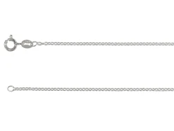 Sterling Silver Plated 1.5mm Oval Trace Chain 18"/45cm Unhallmarked