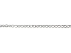 Sterling Silver Plated 1.5mm Oval Trace Chain 18