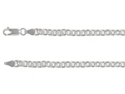 Sterling Silver Plated 4.5mm Oval Trace Chain 18"/45cm Unhallmarked