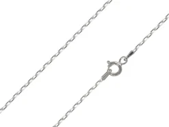 Sterling Silver Plated 1.7mm Paperclip Chain 18"/45cm Unhallmarked