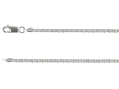 Sterling Silver Plated 2.4mm Popcorn Chain 18"/45cm Unhallmarked