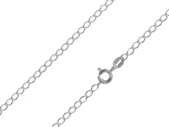 Sterling Silver Plated 2.4mm Rhombus Curb Chain 18"/45cm Unhallmarked