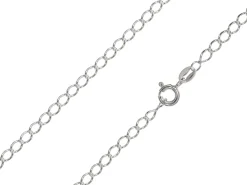 Sterling Silver Plated 3.0mm Rhombus Curb Chain 18"/45cm Unhallmarked