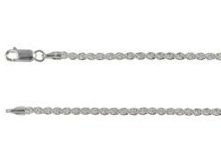 Sterling Silver Plated 2.8mm Rope Chain 18"/45cm Unhallmarked