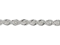 Sterling Silver Plated 3.4mm Rope Chain 18