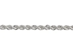 Sterling Silver Plated 2.2mm Rope Chain 18