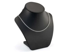 Sterling Silver Plated 3.5mm Round Belcher Chain 18