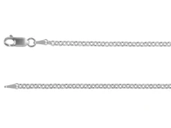 Sterling Silver Plated 2.5mm Round Belcher Chain 18"/45cm Unhallmarked