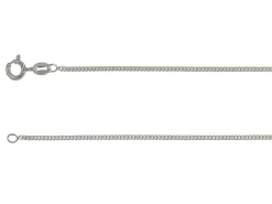 Sterling Silver Plated 1.5mm Round Curb Chain 18"/45cm Unhallmarked