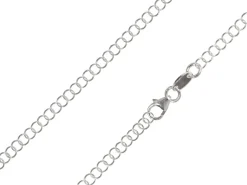 Sterling Silver Plated 3.4mm Round Trace Chain 18"/45cm Unhallmarked