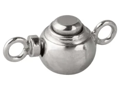 Sterling Silver Push Button Round Clasp 9mm