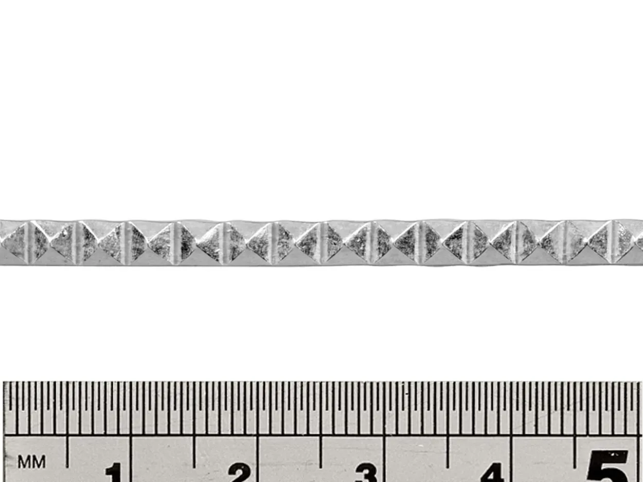 Sterling Silver Pyramid Design Strip Wire 4.2mm