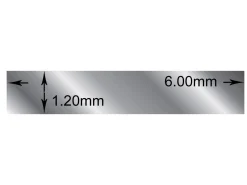 Sterling Silver Rectangular Wire 6.0mm X 1.2mm Fully Annealed, 100% Recycled Silver