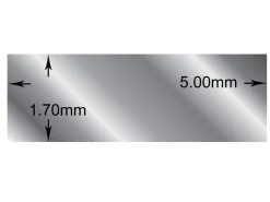 Sterling Silver Rectangular Wire 5.0mm X 1.7mm Fully Annealed, 100% Recycled Silver