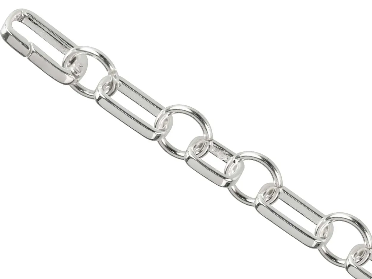 Sterling Silver Rectangular Link Connector 7x14mm