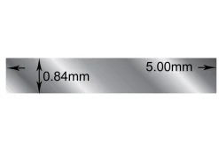 Sterling Silver Rectangular Wire 5.00mm X 0.84mm Fully Annealed, 100% Recycled Silver