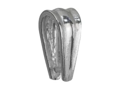 Sterling Silver Ridged Pendant Bail With Peg 10mm