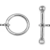Sterling Silver Ring And Bar, Ring Diameter 9mm, Bar Length 15mm