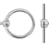 Sterling Silver Ring And Bar, Ring Diameter 7mm, Bar Length 10mm