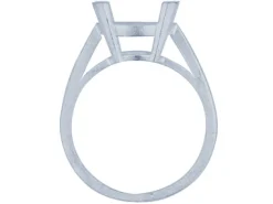 Sterling Silver Ring Mount Single Stone Oval Hallmarked Stone Size 8x6mm Size N