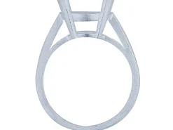 Sterling Silver Ring Mount Single Stone Oval Hallmarked Stone Size 12x10mm Size M