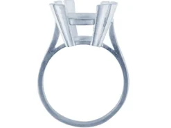 Sterling Silver Ring Mount Single Stone Oval Hallmarked Stone Size 18x13mm Size N