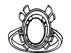 Sterling Silver Ring Mount Single Stone Oval Hallmarked Stone Size 18x13mm Size N