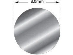 Sterling Silver Rod 8.0mm Fully Hard, Straight Lengths, 100% Recycled Silver