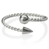Sterling Silver Rope Design Adjustable Ring