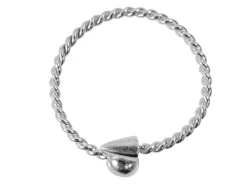 Sterling Silver Rope Design Adjustable Ring