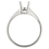 Sterling Silver Round 4 Claw Bezel Ring Mount Hallmarked 6.0mm 0.75pt Size N 1/2