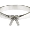 Sterling Silver Round 4 Claw Ring Mount 6.0mm Hallmarked 0.75pt Size M