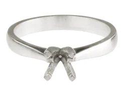 Sterling Silver Round 4 Claw Ring Mount 6.0mm Hallmarked 0.75pt Size M