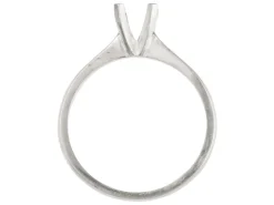 Sterling Silver Round 4 Claw Ring Mount 6.0mm Hallmarked 0.75pt Size M
