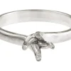 Sterling Silver Round 4 Claw Twist Ring Mount Hallmarked 6.0mm 0.75pt Size M