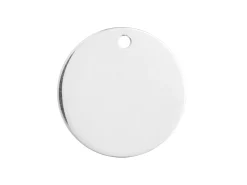 Sterling Silver Round Disc 20mm Stamping Blank Pack of 3 With 1 Hole, Marked '925', 100% Recycled Silver