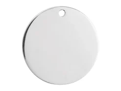 Sterling Silver Round Disc 25mm Stamping Blank With 1 Hole, Marked '925', 100% Recycled Silver