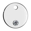 Sterling Silver Round Disc 10mm Cubic Zirconia Stamping Blank Heavy