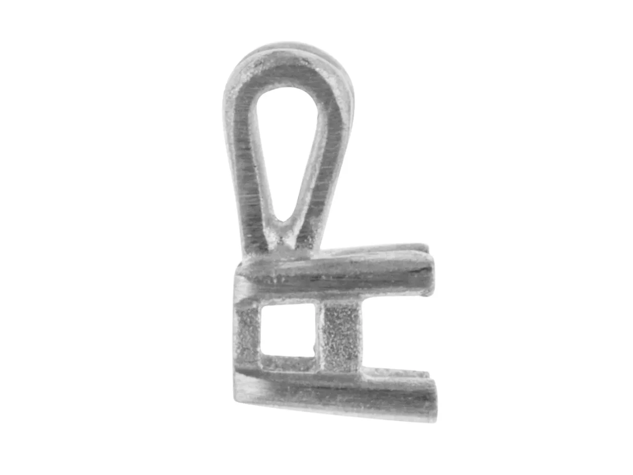 Sterling Silver Round Double Gallery 4 Claw Pendant Round 10pt