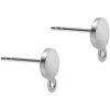 Sterling Silver Round Ear Stud And Ring 6mm Pack of 2, 100% Recycled Silver