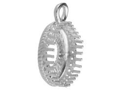 Sterling Silver Round Filigree Bezel Cup 10mm