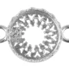 Sterling Silver Round Filigree Bezel Cup 10mm Double Loop