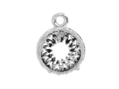 Sterling Silver Round Filigree Bezel Cup 10mm