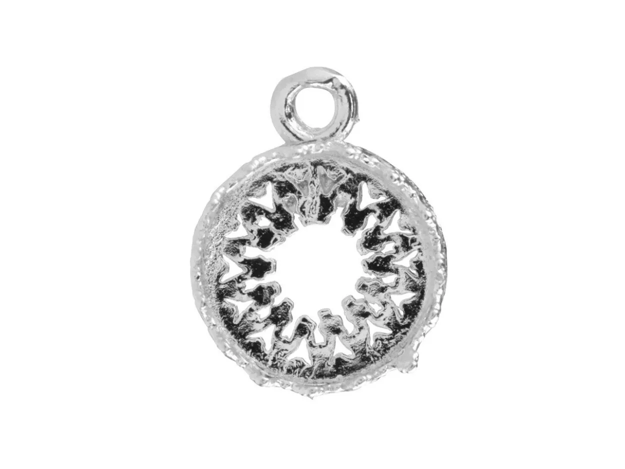 Sterling Silver Round Filigree Bezel Cup 10mm