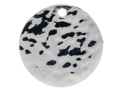 Sterling Silver Round Hammered Blank 15mm Pack of 3