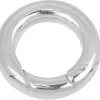 Sterling Silver Round Heavyset Spring Gate Clasp 15 X 3mm