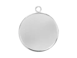 Sterling Silver Round Locket Insert Blank 18mm