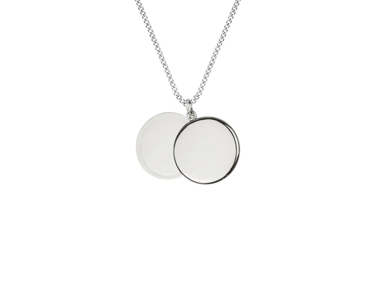 Sterling Silver Round Locket Insert Blank 18mm
