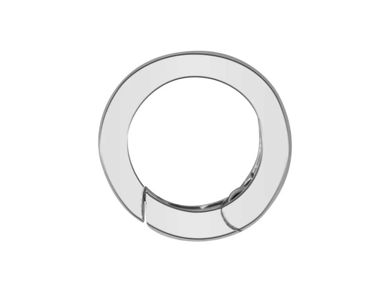 Sterling Silver Round Spring Gate Clasp 12mm